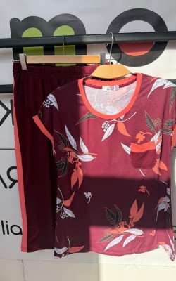 Пижама (бордо бриджи)