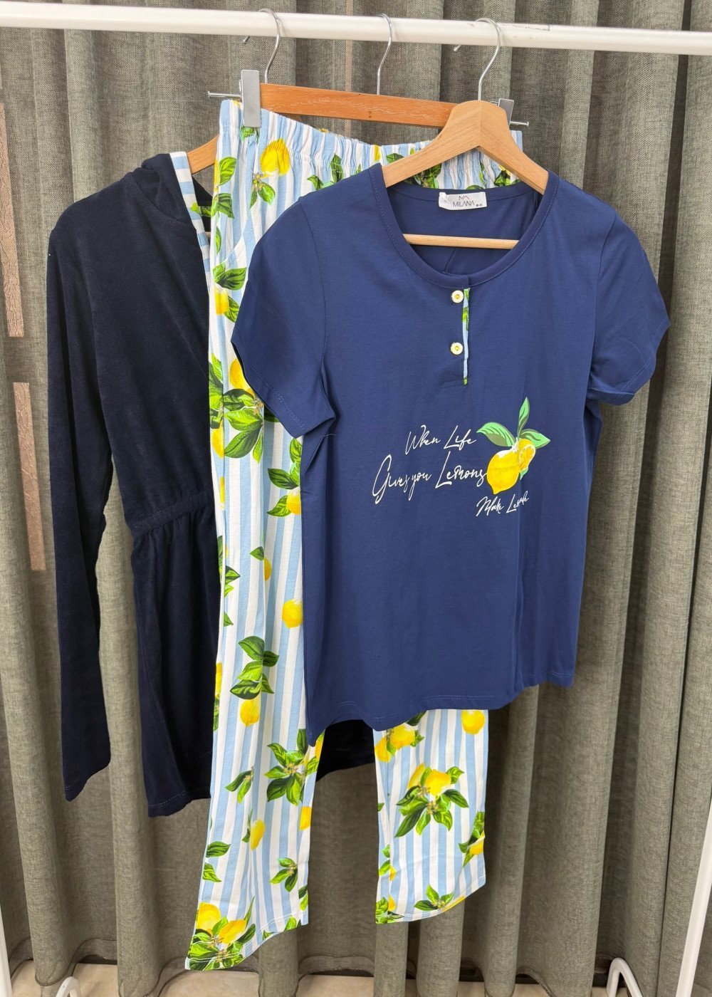 Пижама тройка с халатом