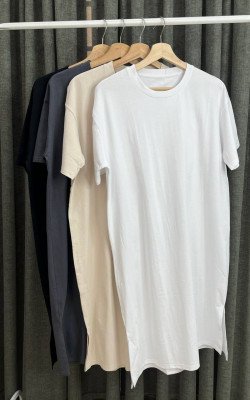 Платье - футболка однотонная Платье - футболка однотонная