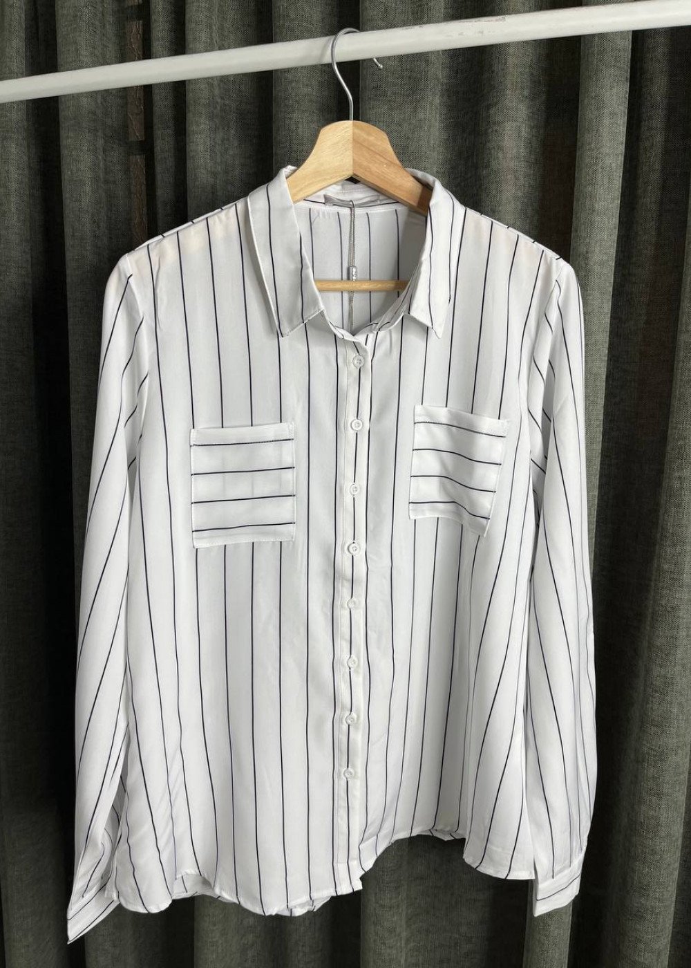 Рубашка белая в полоску (2394)