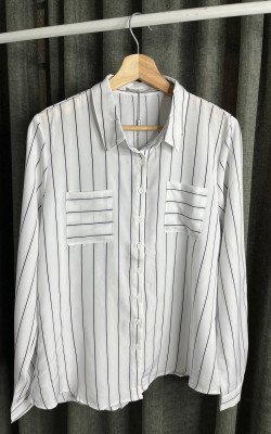 Рубашка белая в полоску (2394)