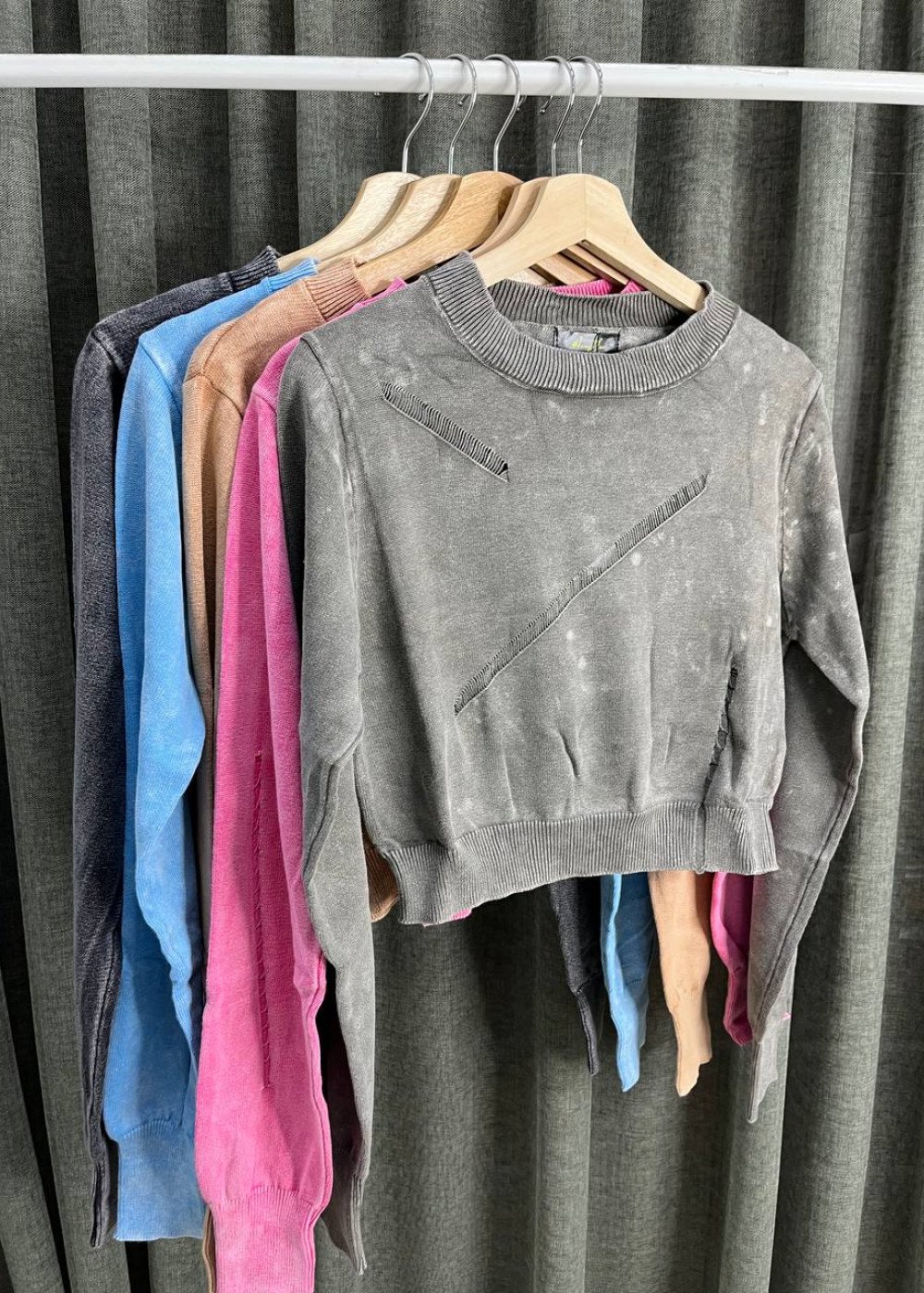 Кофта рванка короткая (8919)