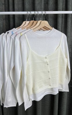 Кофта двойка на пуговицах (98027)