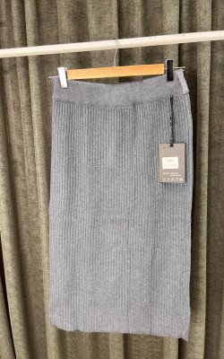 Юбка серая вязанная