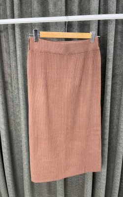 Юбка коричневая вязанная