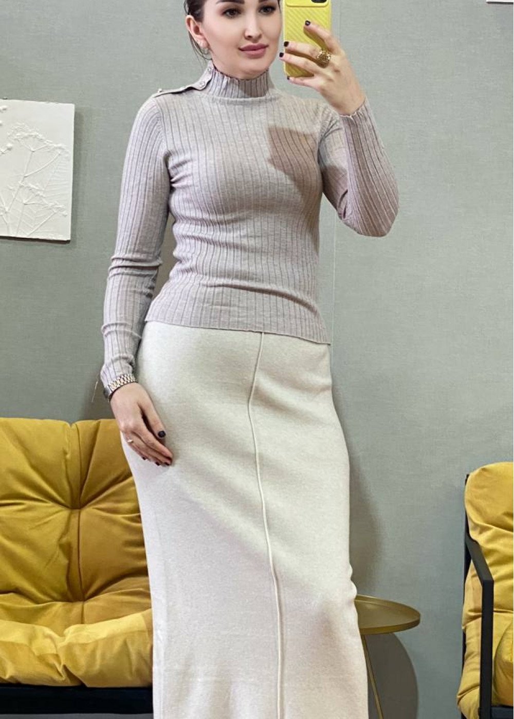 Юбка спереди линия (1110)