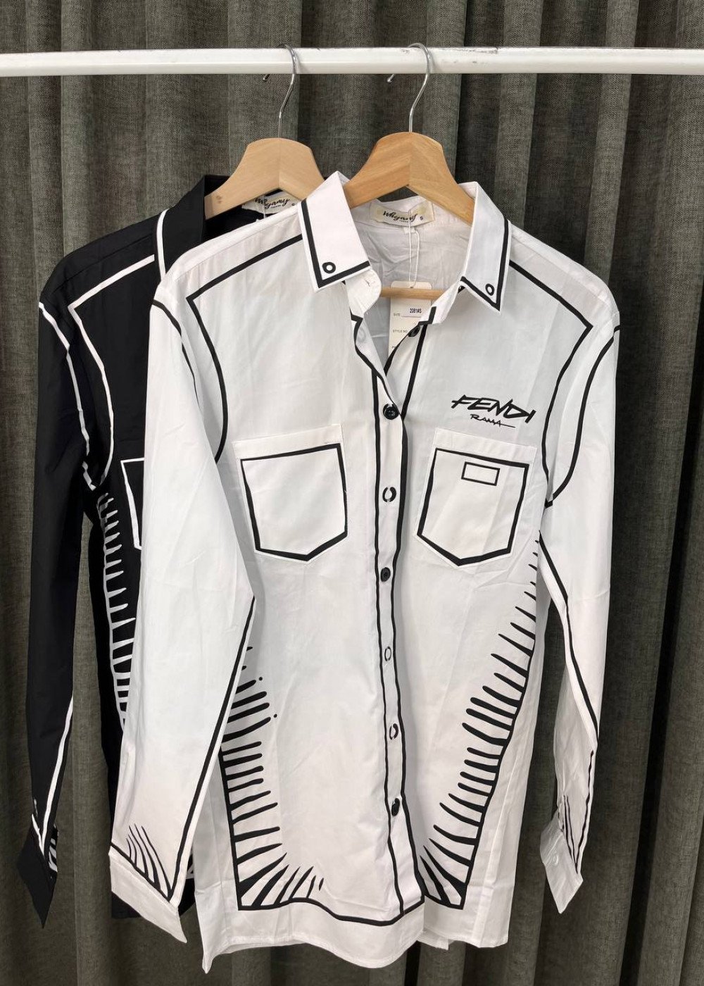 Рубашка ч/б