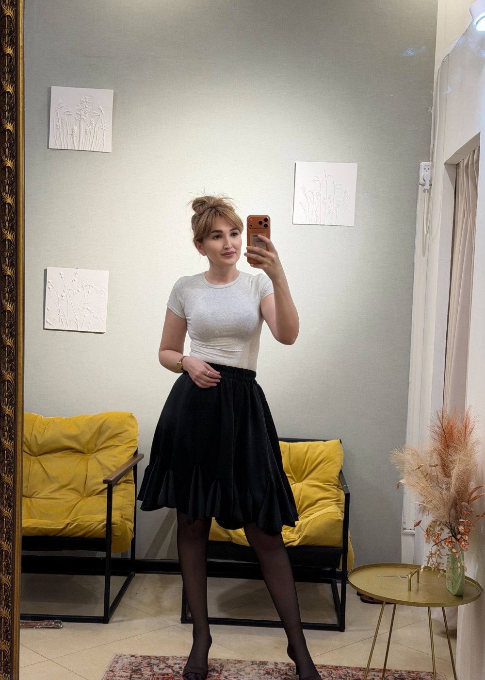 Юбка из атласа (3997)