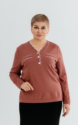 Кофта  с планочками на груди 