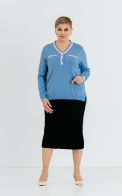 Кофта  с планочками на груди 