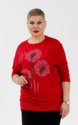 Туника из мягкого кашемира одуванчики