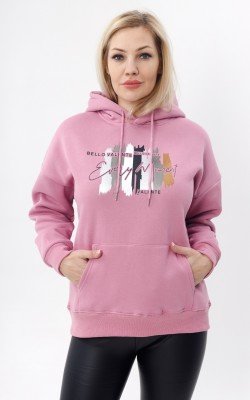 Худи кенгуру с принтом