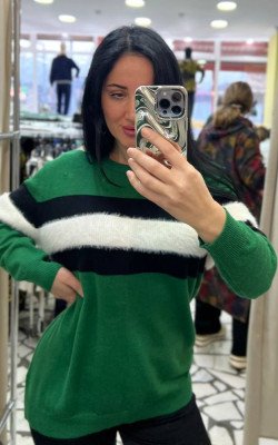 Кофта полоска ангора