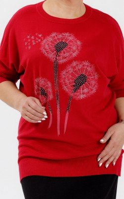 Туника из мягкого кашемира одуванчики