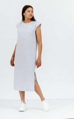 Платье футболка с разрезом 