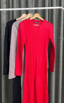 Платье вязанное длинное (1178)