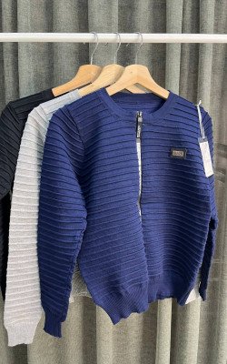 Кофта на молнии в рубчик (221)  Кофта на молнии в рубчик (221)